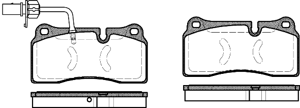 Kit de plaquettes de frein, frein à disque