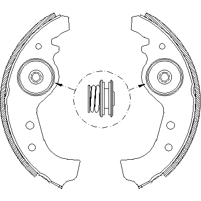 Jeu de mâchoires de frein