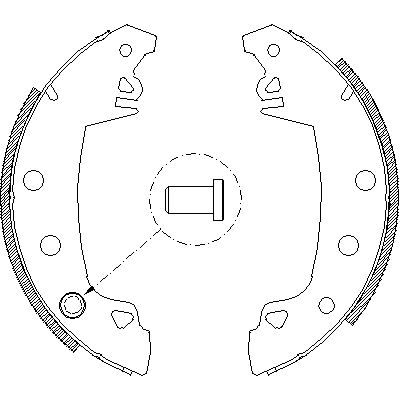 Jeu de mâchoires de frein