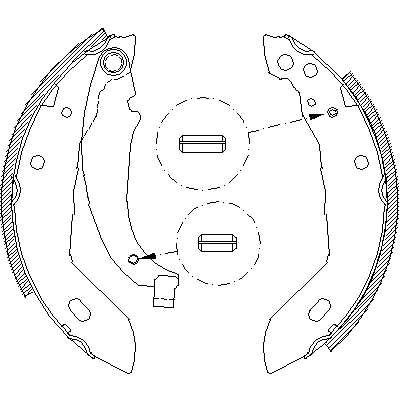 Jeu de mâchoires de frein