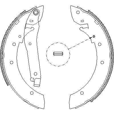 Jeu de mâchoires de frein