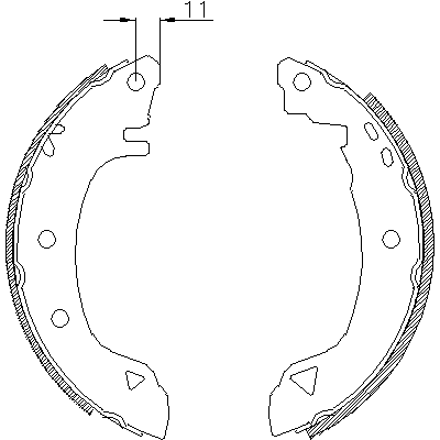 Jeu de mâchoires de frein