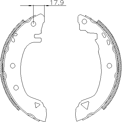 Jeu de mâchoires de frein