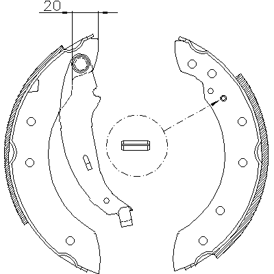 Jeu de mâchoires de frein