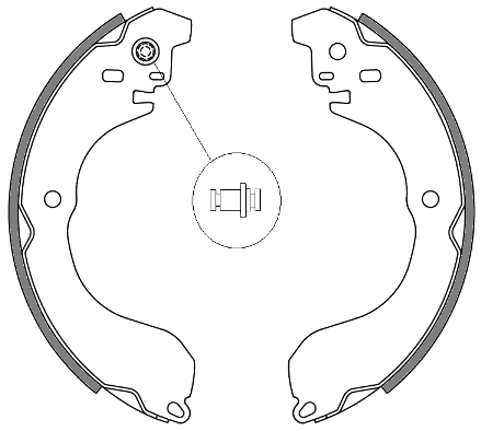 Jeu de mâchoires de frein