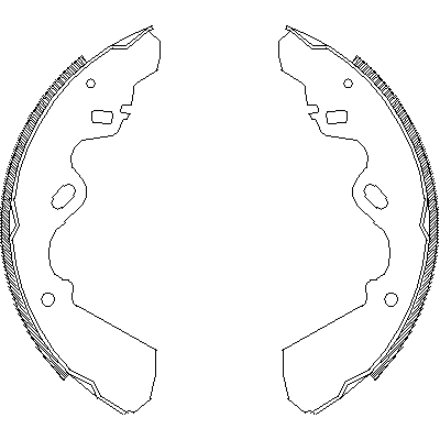 Jeu de mâchoires de frein