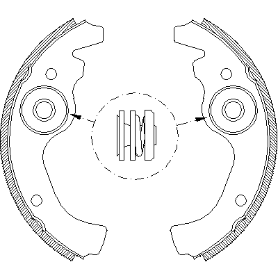 Jeu de mâchoires de frein