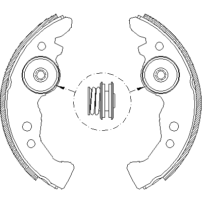 Jeu de mâchoires de frein