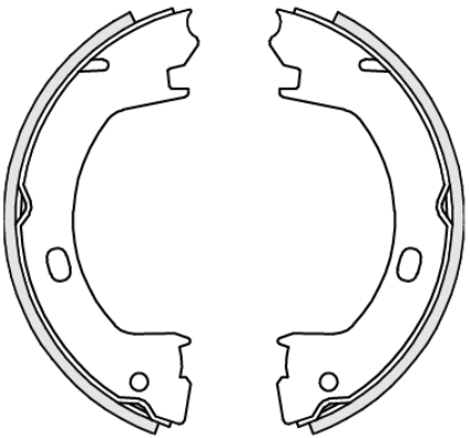 Jeu de mâchoires de frein, frein de stationnement
