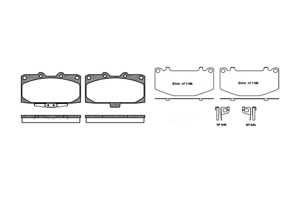 Kit de plaquettes de frein, frein à disque