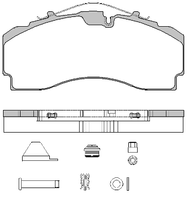 Kit de plaquettes de frein, frein à disque