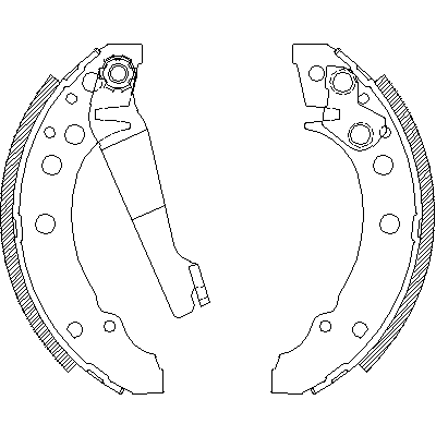 Jeu de mâchoires de frein