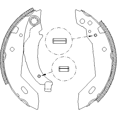 Jeu de mâchoires de frein