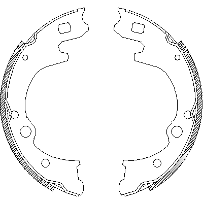 Jeu de mâchoires de frein