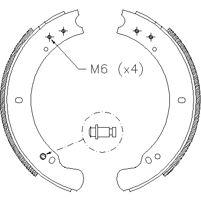 Jeu de mâchoires de frein