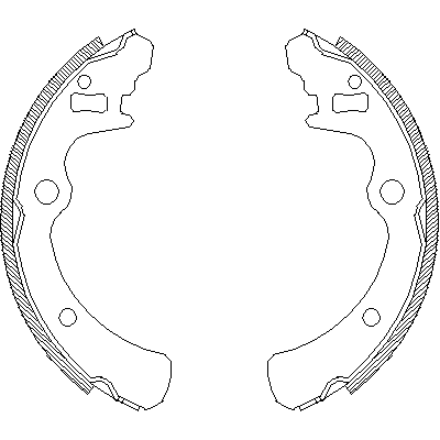 Jeu de mâchoires de frein