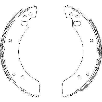 Jeu de mâchoires de frein