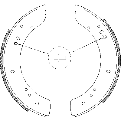 Jeu de mâchoires de frein