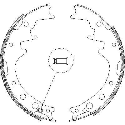 Jeu de mâchoires de frein