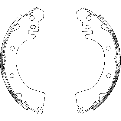 Jeu de mâchoires de frein