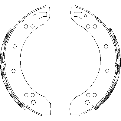 Jeu de mâchoires de frein