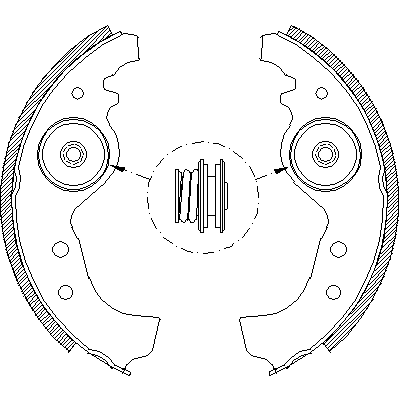 Jeu de mâchoires de frein