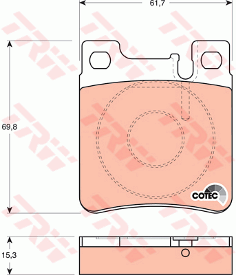 Kit de plaquettes de frein, frein à disque