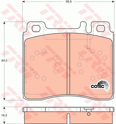 Kit de plaquettes de frein, frein à disque