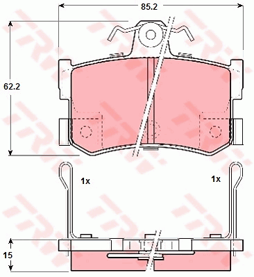 Kit de plaquettes de frein, frein à disque