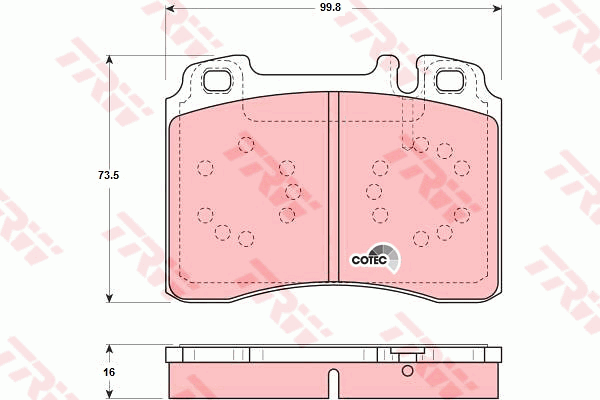 Kit de plaquettes de frein, frein à disque