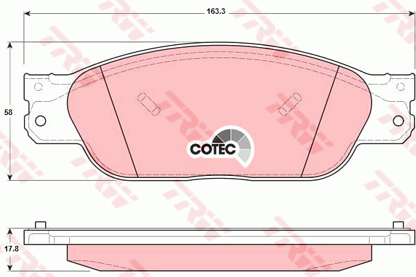 Kit de plaquettes de frein, frein à disque