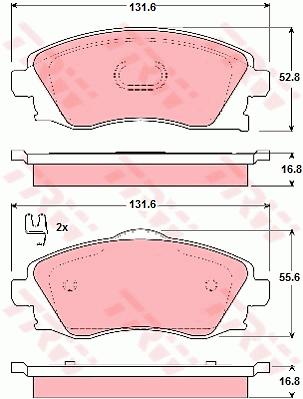 Kit de plaquettes de frein, frein à disque