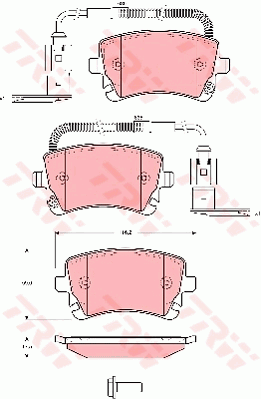 Kit de plaquettes de frein, frein à disque