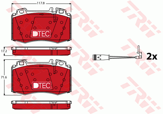 Kit de plaquettes de frein, frein à disque