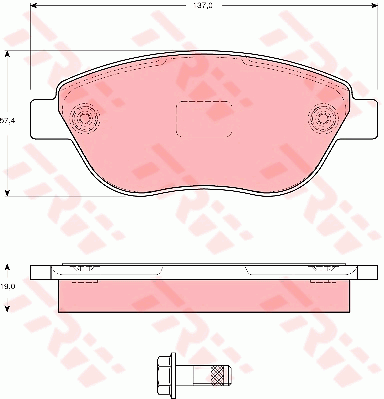 Kit de plaquettes de frein, frein à disque