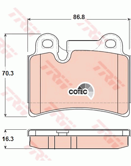 Kit de plaquettes de frein, frein à disque