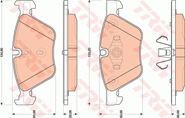 Kit de plaquettes de frein, frein à disque