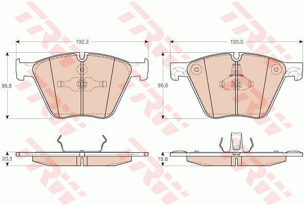 Kit de plaquettes de frein, frein à disque