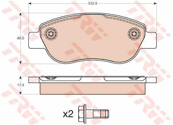 Kit de plaquettes de frein, frein à disque