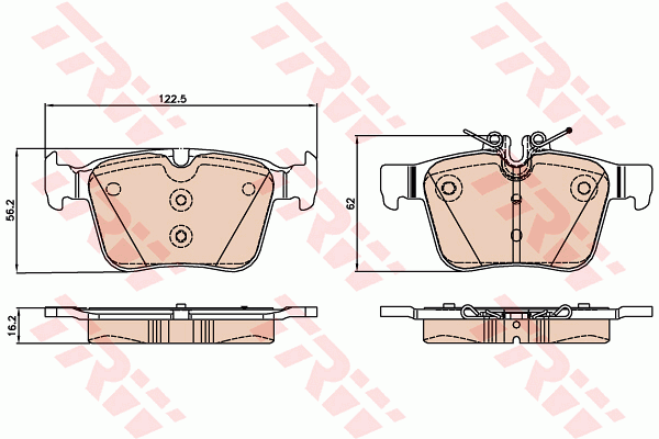 Kit de plaquettes de frein, frein à disque