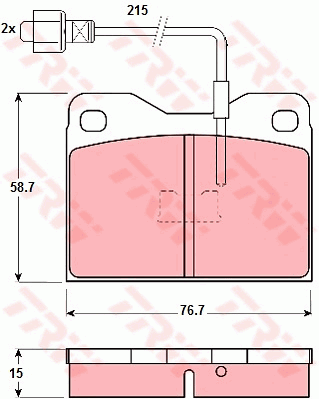 Kit de plaquettes de frein, frein à disque