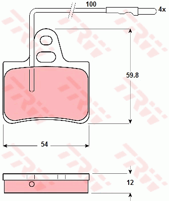 Kit de plaquettes de frein, frein à disque