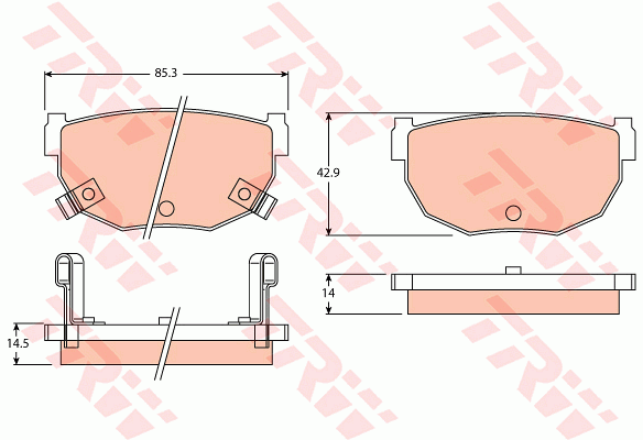 Kit de plaquettes de frein, frein à disque