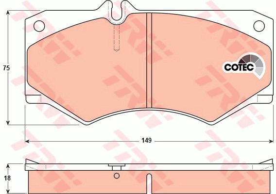 Kit de plaquettes de frein, frein à disque