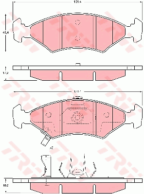 Kit de plaquettes de frein, frein à disque