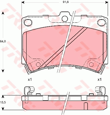 Kit de plaquettes de frein, frein à disque