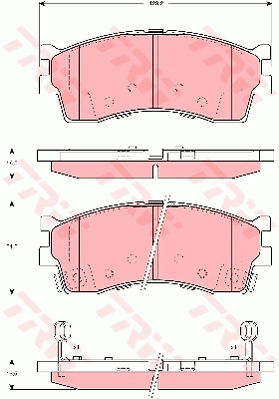 Kit de plaquettes de frein, frein à disque