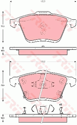 Kit de plaquettes de frein, frein à disque