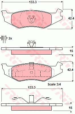 Kit de plaquettes de frein, frein à disque