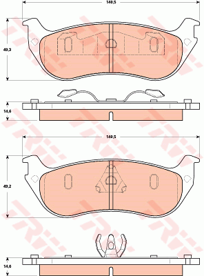 Kit de plaquettes de frein, frein à disque